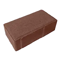 Плитка тротуарная вибропрессованная 100x200x60 мм цвет коричневый