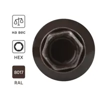 Саморезы кровельные со сверлом Standers с пресс-шайбой RAL 8017 5.5x19 мм