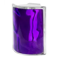 Стеклоблок Vitrablock Волна окрашенный внутри угловой цвет аметист