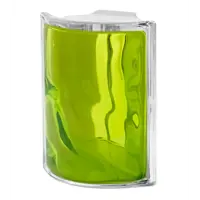 Стеклоблок Vitrablock Волна окрашенный внутри угловой цвет трахун