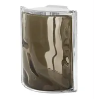 Стеклоблок Vitrablock Волна окрашенный внутри угловой цвет опал