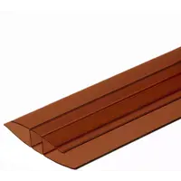 Профиль соединительный для поликарбоната 10 мм 3 м бронза