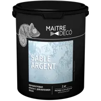 Краска декоративная Maitre Deco Sable Argent глянцевая цвет серебристый 2 кг
