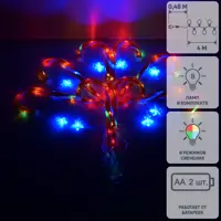 Гирлянда светодиодная Gauss "Волшебные конфеты" на батарейках 4 м цвет мультиколор