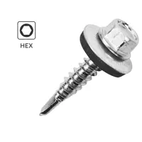 Саморезы кровельные по дереву Standers с пресс-шайбой оцинкованные 4.8x29 1 кг