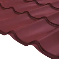 Металлочерепица 0.5 мм 1200x500 мм RAL 3005 красный