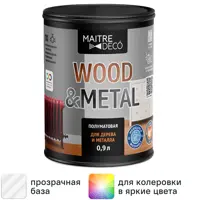 Краска универсальная Maitre Deco Wood&Metal цвет прозрачный 0.9 л