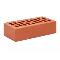 Кирпич фасадный клинкерный пустотелый Керамин М200 красный гладкий 250x120x65 мм 1 НФ