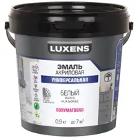 Эмаль универсальная Luxens цвет белый полуматовая база А 0.9 кг