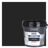 Эмаль универсальная Luxens цвет черный полуматовая 0.9 кг