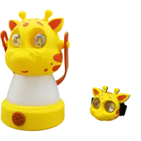 Ночник светодиодный Жираф с налобным фонариком на батарейках