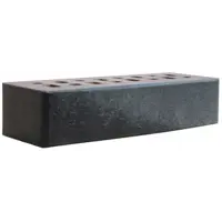 Кирпич фасадный клинкерный ЛСР М 300 черно-серебристый Берген гладкий 250x85x65 мм 0.7 НФ