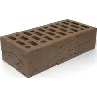 Кирпич облицовочный Ярославль М 150 коричневый рифленый 250x120x65 мм 1 НФ