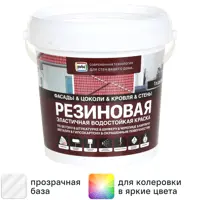 Краска резиновая Jobi трещиностойкая матовая прозрачная база C 1 л