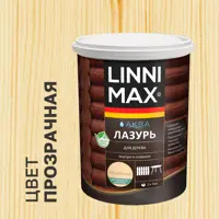 Лазурь для дерева Linnimax полуматовая прозрачная 0.9 л