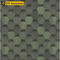 Гибкая черепица Dacha Rustic зеленый 3 м²