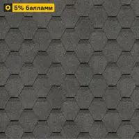 Гибкая черепица Dacha Rustic серый 3 м²