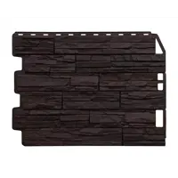 Панель фасадная полипропилен Fineber Скол 595x795 мм цвет темно-коричневый