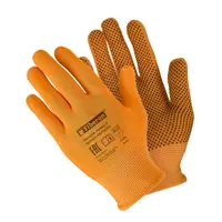 Перчатки ПВХ с микроточками Fiberon размер 9/L цвет оранжевый