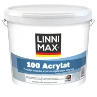 Краска фасадная Linnimax 100 Acrylat цвет белый база Б1 10 л