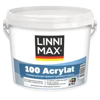 Краска фасадная Linnimax 100 Acrylat цвет белый база Б1 2.5 л