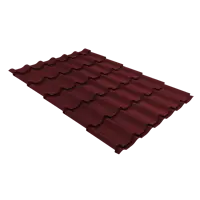 Металлочерепица 0.5 мм 2200x1180 мм RAL 3005 красный