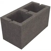 Блок пескоцементный Хоган стеновой 2-х пустотный 390x190x188 мм