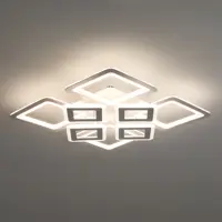 Люстра потолочная светодиодная Market 5 с пультом управления 40 м² регулируемый белый свет цвет белый