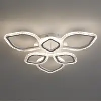 Люстра потолочная светодиодная Market 2 с пультом управления 30 м² регулируемый белый свет цвет белый