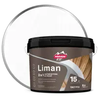 Антисептик защитно-декоративный кроющий Parade Liman матовый белый 9 л