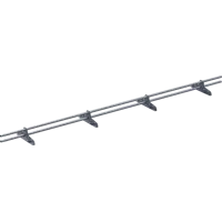 Снегозадержатель трубчатый ЭКО для МЧ, ПН, мягкой кровли 3 м RAL 7024(RR23) темно-серый