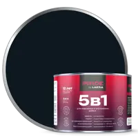 Грунт-эмаль по ржавчине 5 в 1 Лакра цвет черный 0.4 л