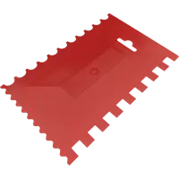 Шпатель зубчатый многофункциональный Дельта 170 мм, пластик