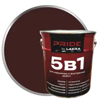 Эмаль по металлу 5 в 1 Лакра цвет шоколадно-коричневый 5 л
