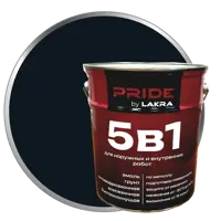 Эмаль по металлу 5 в 1 Лакра цвет черный 5 л