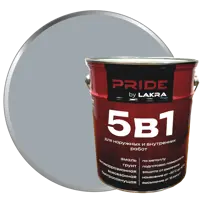 Эмаль по металлу 5 в 1 Лакра цвет серое окно 5 л