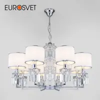 Подвесная люстра с абажурами EUROSVET 10099/8 хром