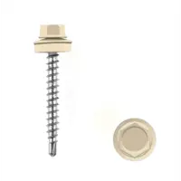 Саморезы кровельные по дереву с пресс-шайбой Fort samorez2 RAL 1015 4.8x35 мм 250 шт