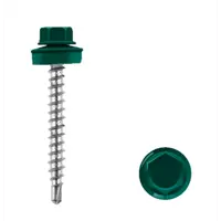 Саморезы кровельные по дереву с пресс-шайбой Fort samorez20 RAL 6005 4.8x35 мм 250 шт