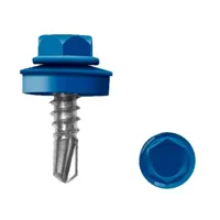 Саморезы кровельные по металлу с пресс-шайбой Fort samorez164 RAL 5005 5.5x25 мм 250 шт