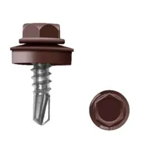 Саморезы кровельные по металлу с пресс-шайбой Fort RAL 8017 5.5x19 мм 250 шт