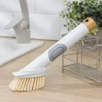 Дозатор для жидкого мыла Доляна 7440235 пластик с щеткой