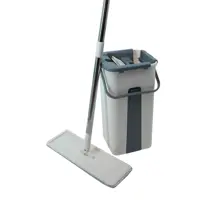 Набор швабра и ведро с отжимом Houseguru MOPHG006 3x3 л 1 насадка цвет серый
