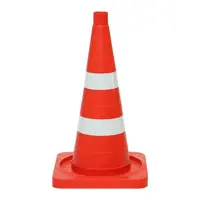 Конус дорожный сигнальный Протэкт КС-2.8 светоотражающие полосы 29хВ51см