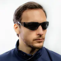 Очки защитные открытые Delta Plus Brava 2 Smoke черные с защитой от запотевания и царапин