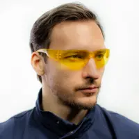 Очки защитные открытые Delta Plus Brava 2 Yellow желтые с защитой от запотевания и царапин