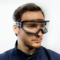 Очки защитные закрытые с обтюратором Delta Plus Galeras Clear прозрачные с защитой от запотевания и царапин