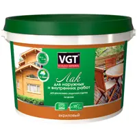 Лак для наружных и внутренних работ VGT 7392 глянцевый прозрачный 9 кг