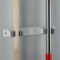 Держатель для уборочного инвентаря SIMALAND 3806799 22×2,5×5 см, цвет бело-серый