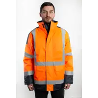 Куртка утепленная повышенной видимости Delta Plus EASYVOM3X, цвет флуоресцентный оранжевый/синий, размер 3XL